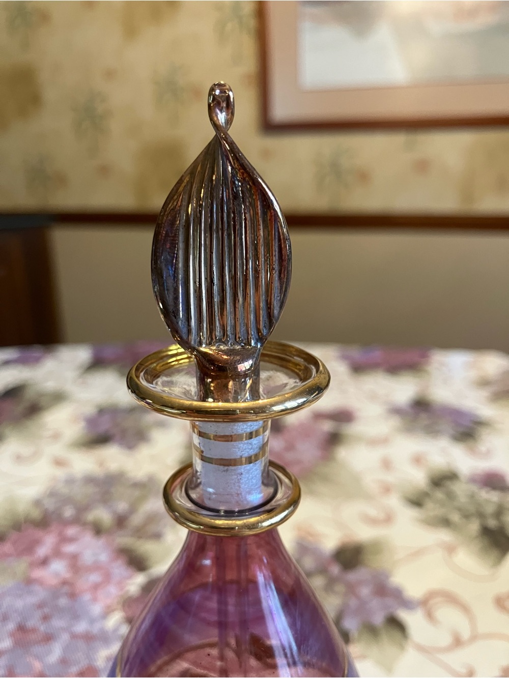 Egyptian Hand crafted glass perfume bottle. Perfect condition. - Picture 5 of 13